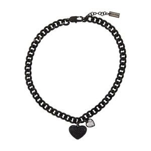 Marc Jacobs Heart Balloon Pave Necklace - Metal - Black - NWT